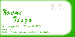 noemi tiszo business card